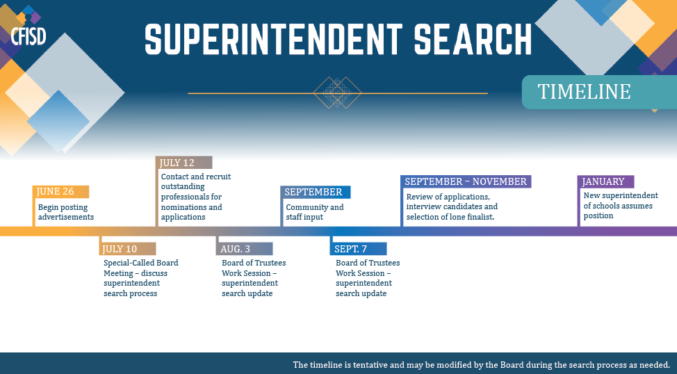 superintendent search timeline